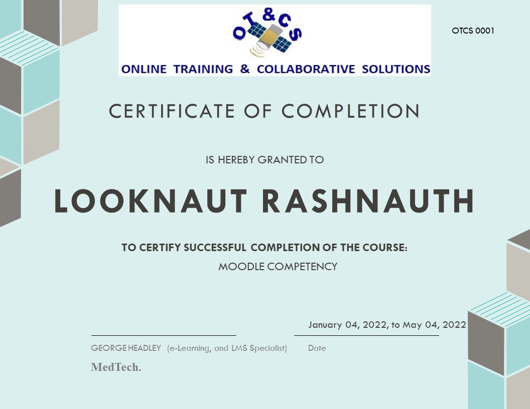 Certificates